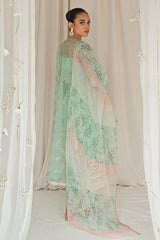 VERDANT STONE-4PC ORGANZA EMBROIDERED SUIT
