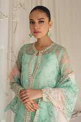 VERDANT STONE-4PC ORGANZA EMBROIDERED SUIT