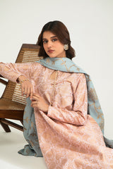 OPPULENT BLOOM-B-3PC COTTON JACQUARD SUIT