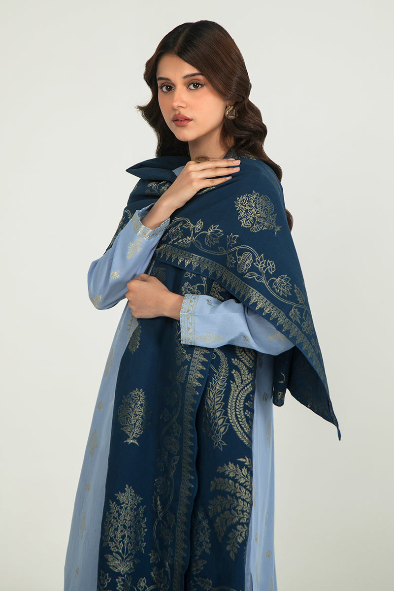 MAJESTIC CHARM-A-3PC COTTON JACQUARD SUIT
