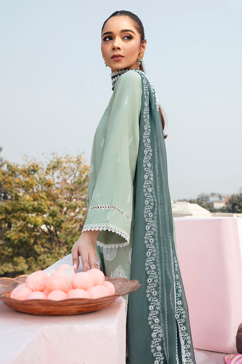 LAUREL SAGE-3PC LAWN EMBROIDERED SUIT