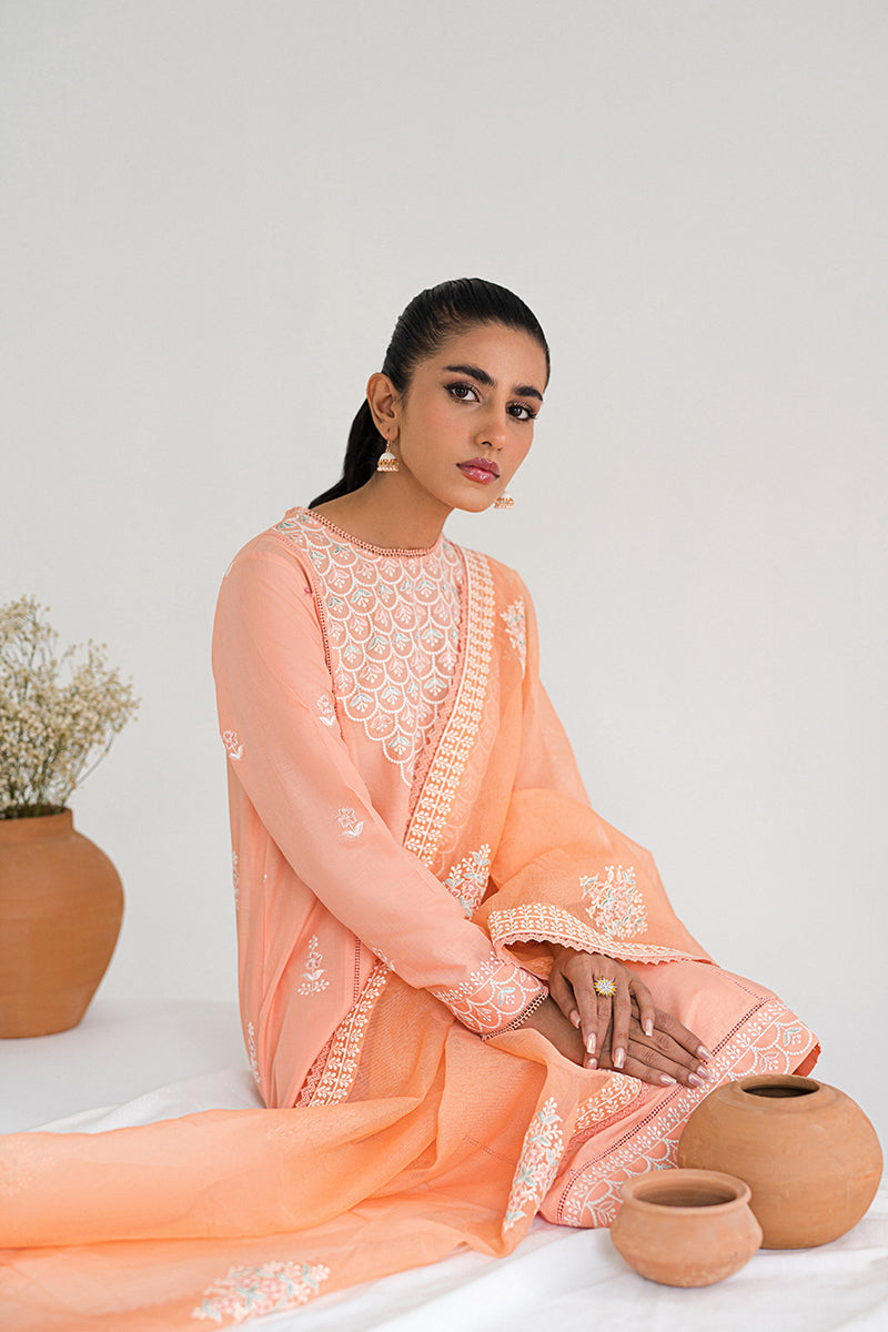 VIVID SUNSET-3PC EMBROIDERED LAWN SUIT