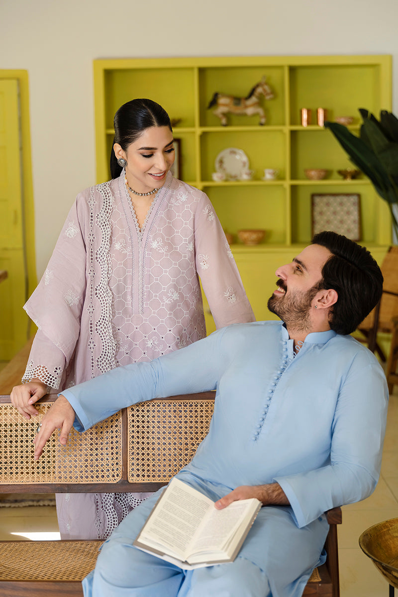 LAVENDER BUD-3PC EMBROIDERED LAWN SUIT