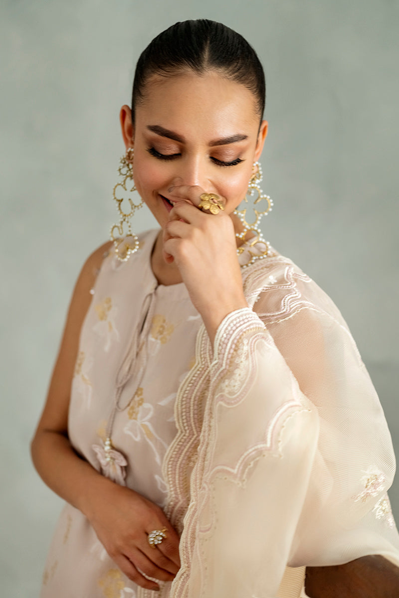 PASTEL BOW-3PC COTTON JACQUARD SUIT