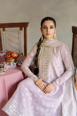 LILAC HINT-3PC COTTON JACQUARD SUIT