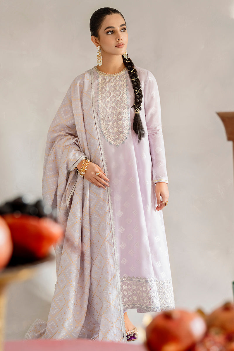 LILAC HINT-3PC COTTON JACQUARD SUIT