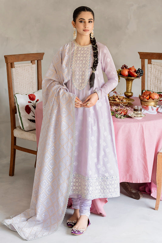 LILAC HINT-3PC COTTON JACQUARD SUIT
