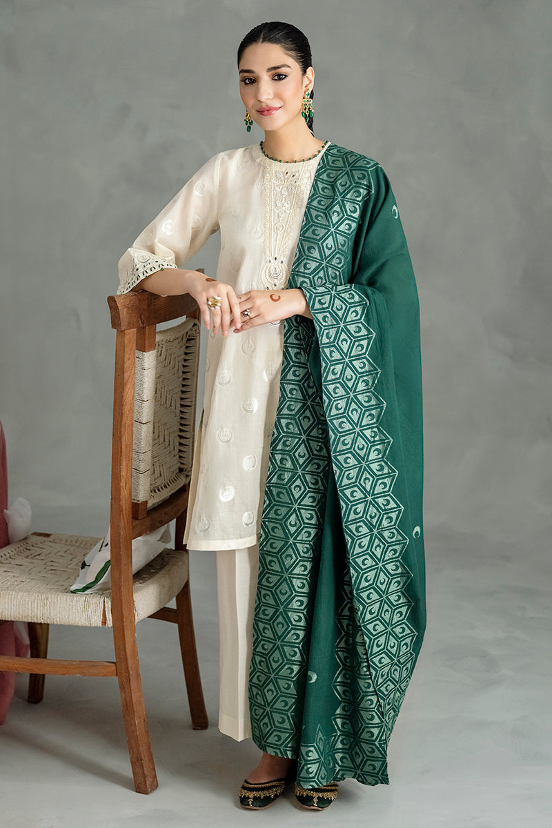 MOON BEAM-3PC COTTON JACQUARD SUIT