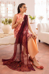 VIBRANT FLECK-3PC PRINTED LAWN SUIT