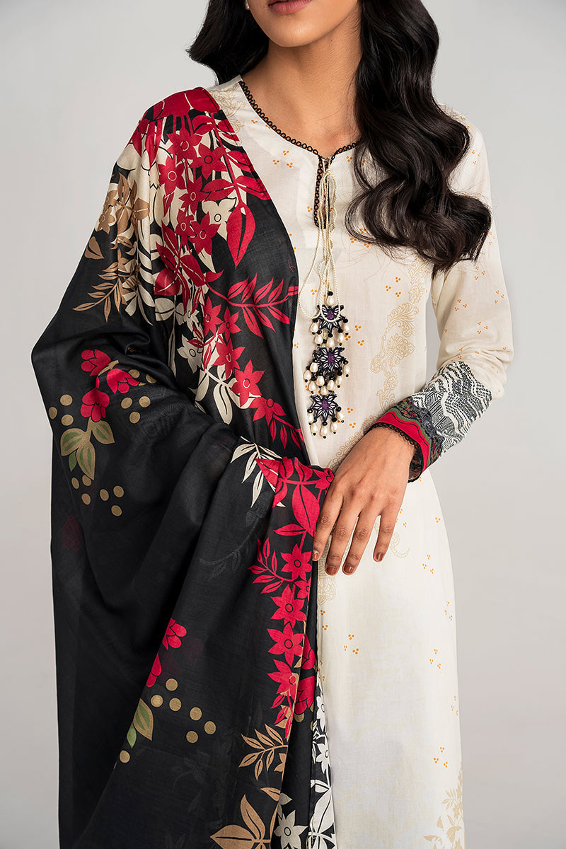 PEARL FLORA-3PC PRINTED LAWN SUIT