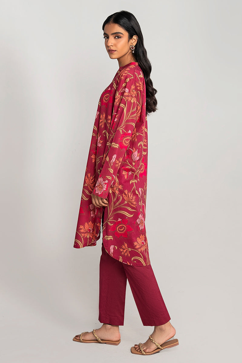 CERISE GARNET-2PC PRINTED LAWN SUIT