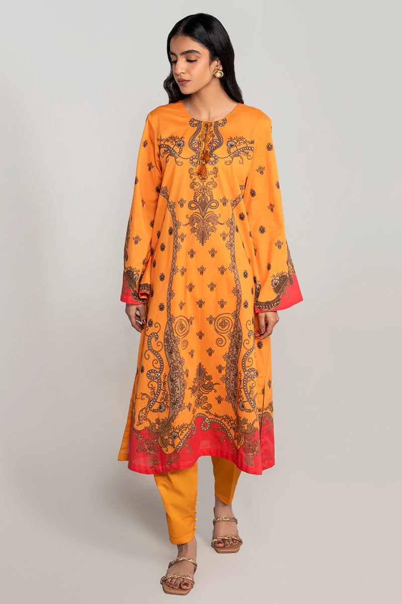 GOLDEN AURA-2PC PRINTED LAWN SUIT