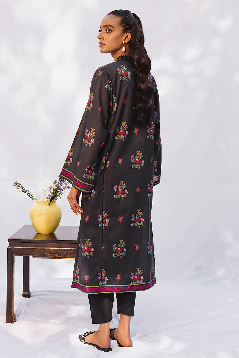 KAYLEN BLACK-2PC PRINTED LAWN SUIT