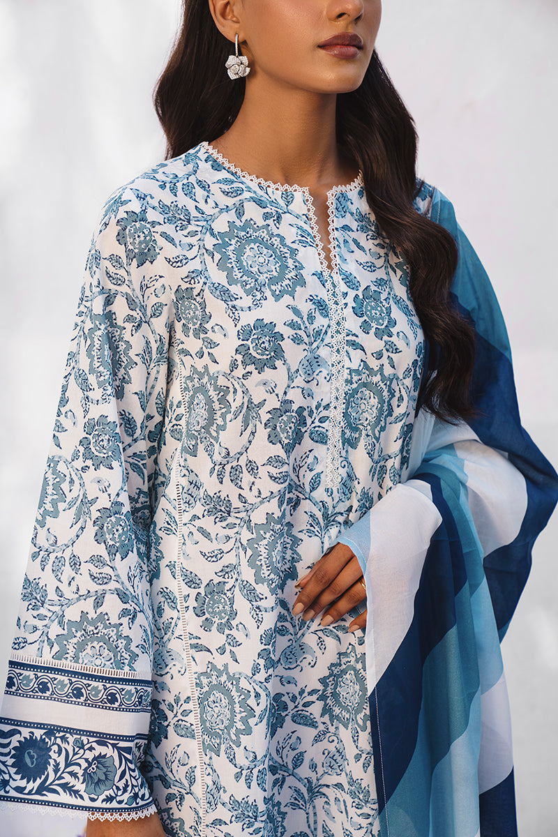 ORCHID BLUE-3PC PRINTED LAWN SUIT