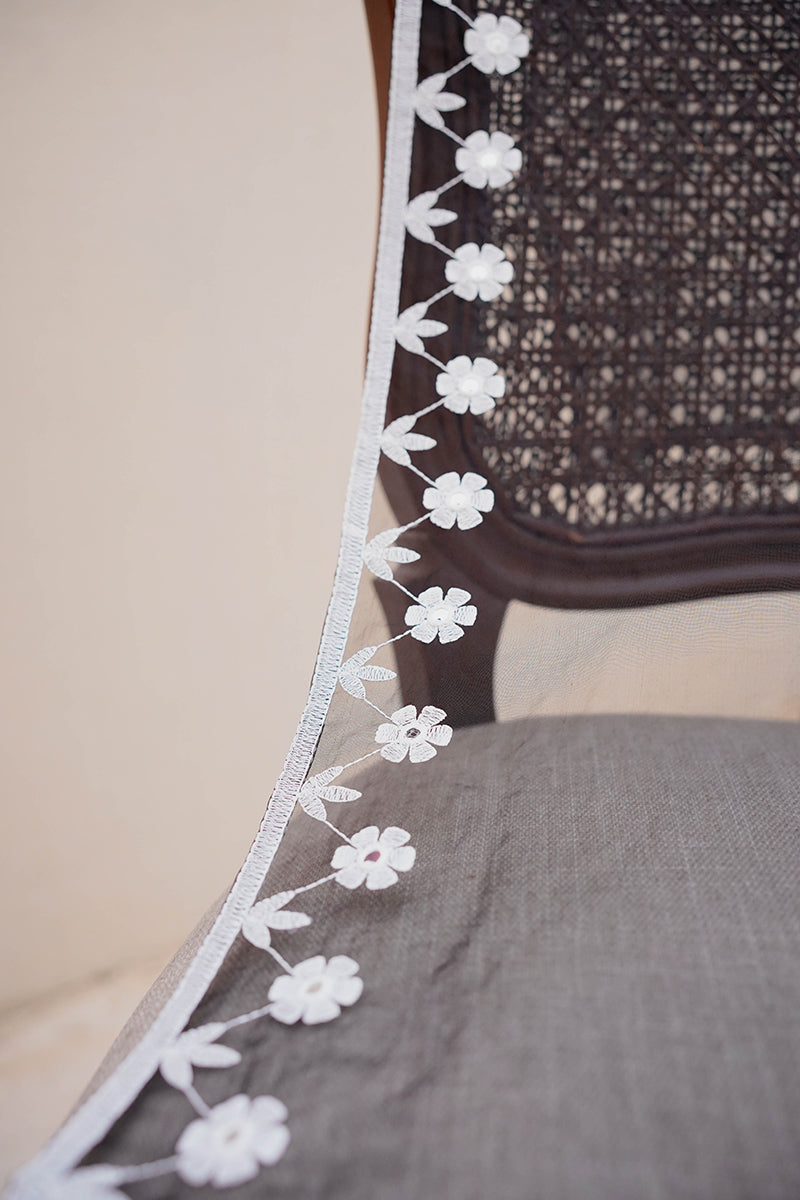 BLACK ORGANZA DUPATTA