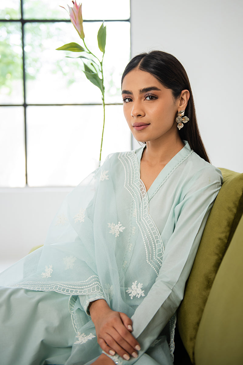 AQUA BERYL-2PC (SHIRT & DUPATTA)