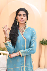 TEAL GLORY  - EMBELLISHED SHIRT