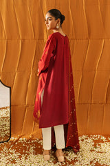 MUGHAL RUST-2PC (SHIRT & DUPATTA)