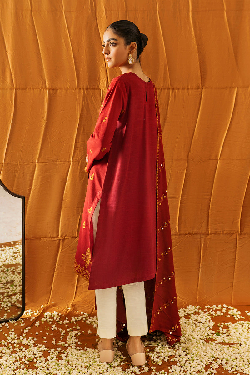 MUGHAL RUST-2PC (SHIRT & DUPATTA)