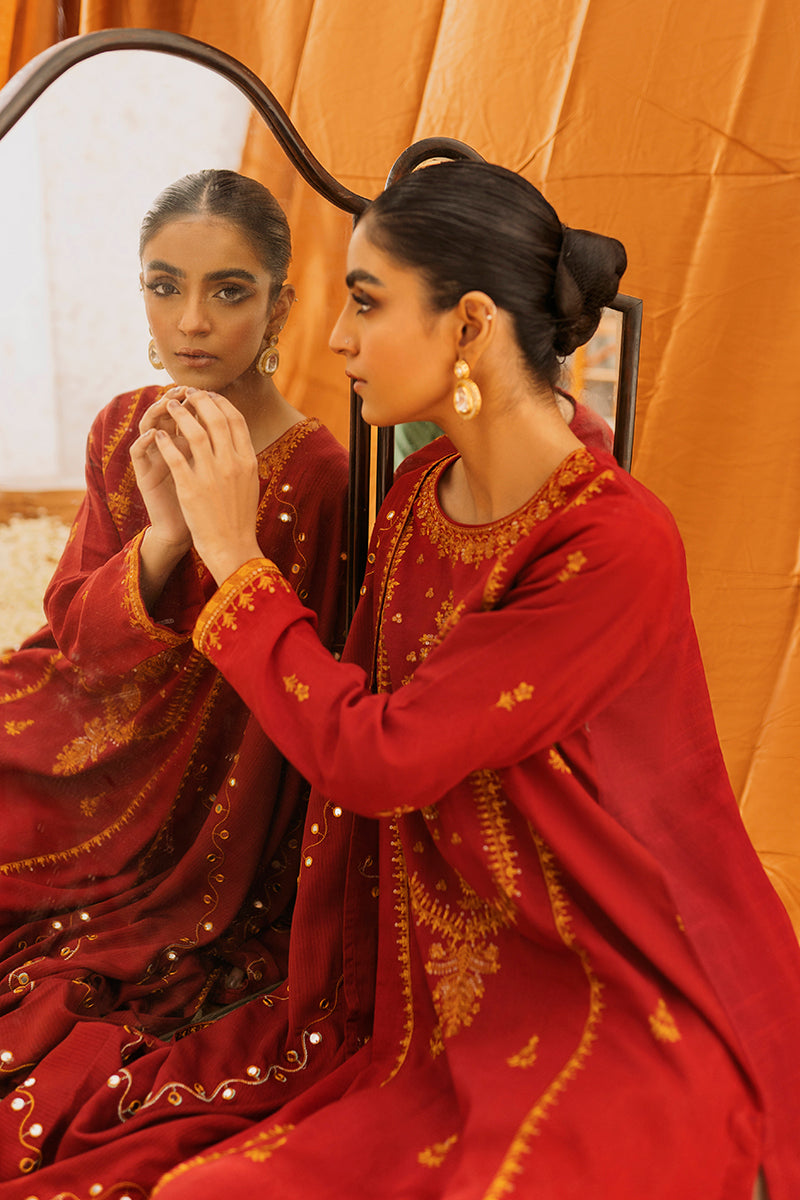 MUGHAL RUST-2PC (SHIRT & DUPATTA)