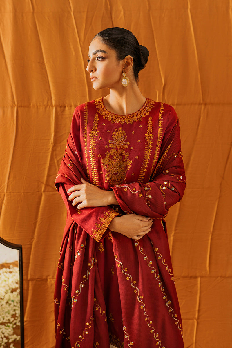 MUGHAL RUST-2PC (SHIRT & DUPATTA)
