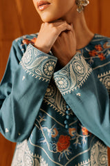 COLONIAL BLUE-2PC (SHIRT & DUPATTA)