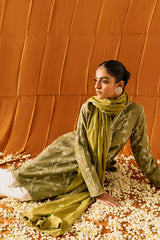 MOSS GREEN-2PC (SHIRT & DUPATTA)