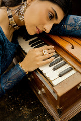 MIDNIGHT BLUE EMBROIDERED SHIRT