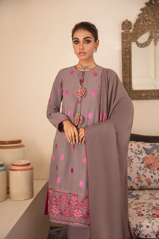 SERE GULL EMBROIDERED SHIRT- 3PC (SHAWL)
