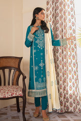 BERYL STERLING EMBROIDERED SHIRT - 3PC (SHAWL)