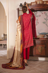 ETHEREAL VELVET-3PC LINEN EMBROIDERED SUIT