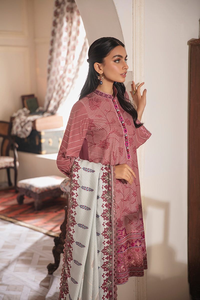 PERIWINKLE AURA EMBROIDERED SHIRT - 3PC