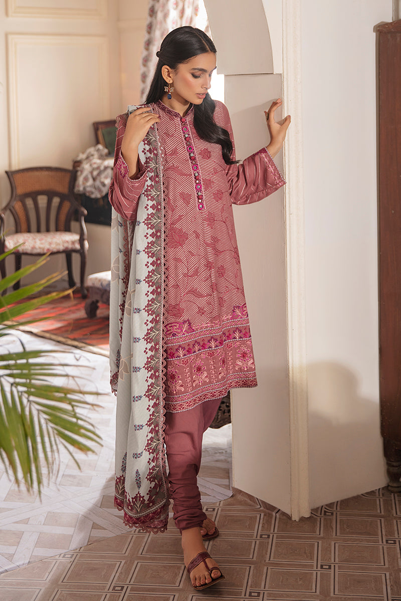 PERIWINKLE AURA EMBROIDERED SHIRT - 3PC