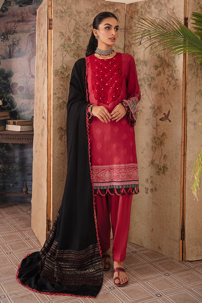 CARDINAL MALLOW - 3PC LINEN PRINTED SUIT