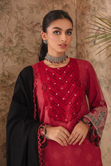 CARDINAL MALLOW - 3PC LINEN PRINTED SUIT