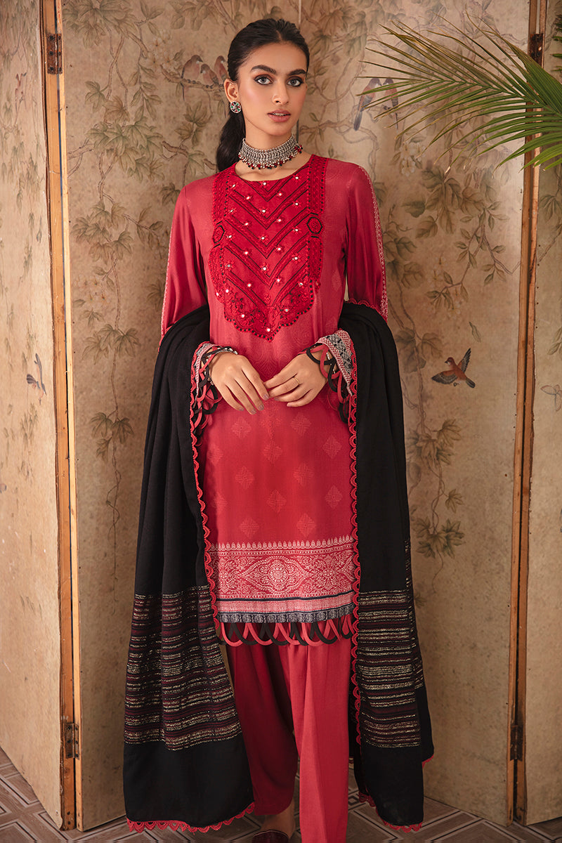 CARDINAL MALLOW - 3PC LINEN PRINTED SUIT