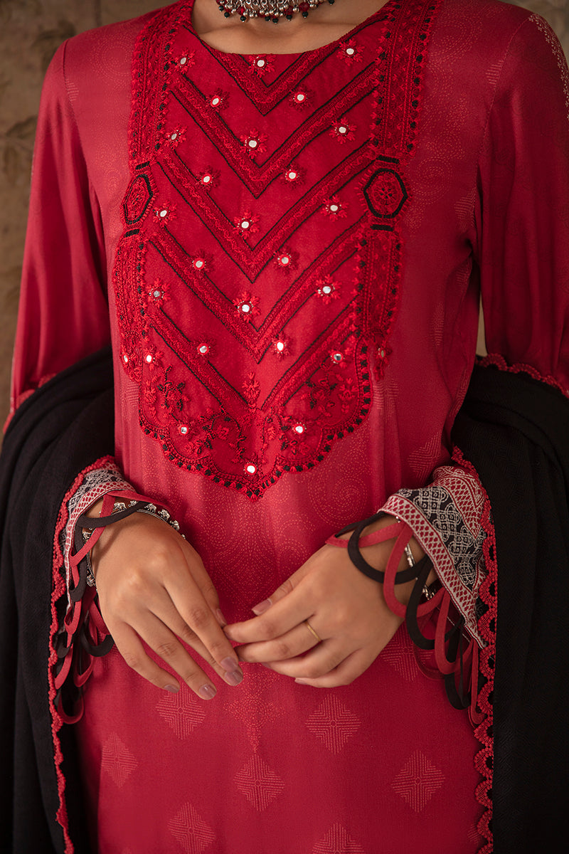 CARDINAL MALLOW - 3PC LINEN PRINTED SUIT