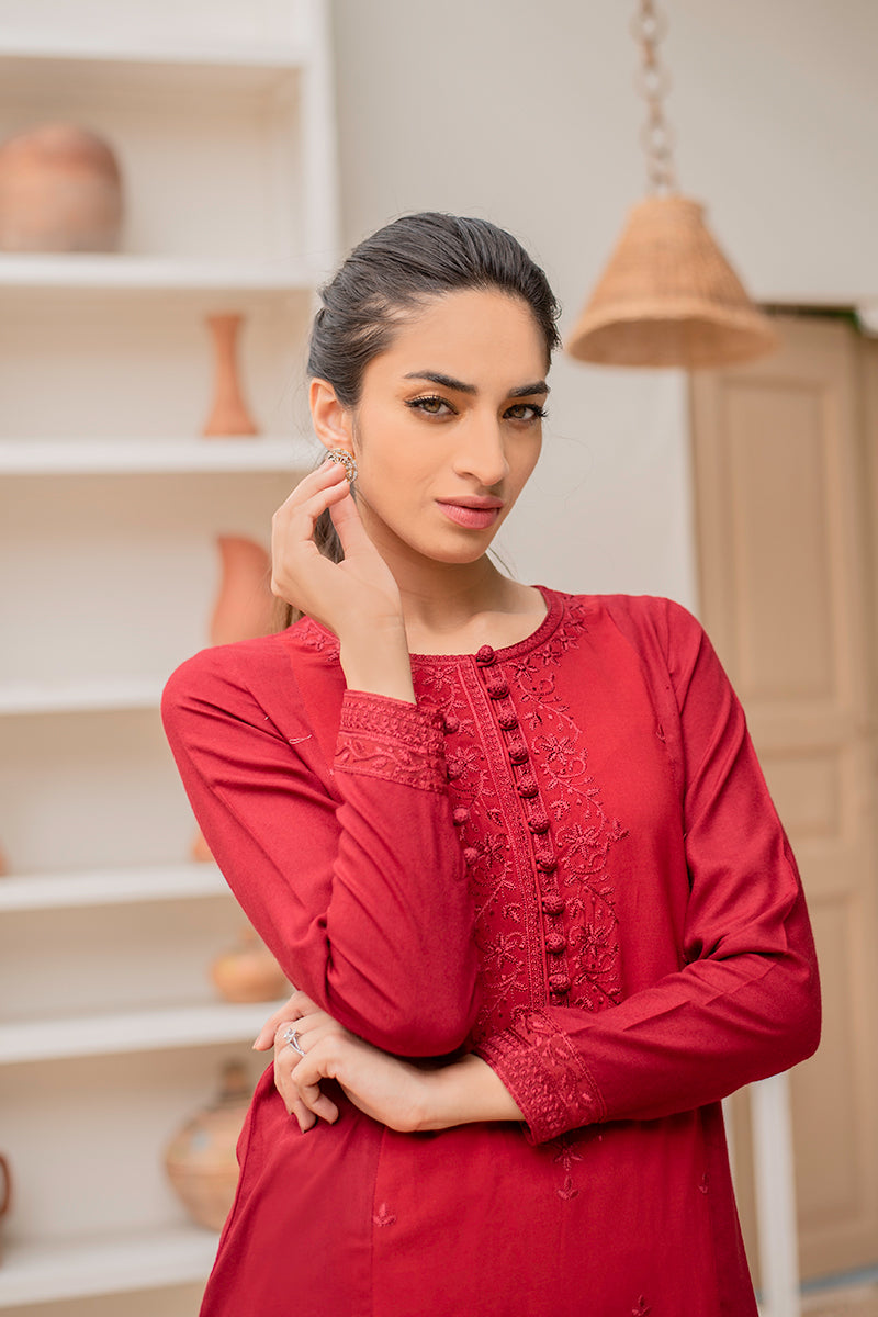 CHERRY SCARLET EMBROIDERED SHIRT