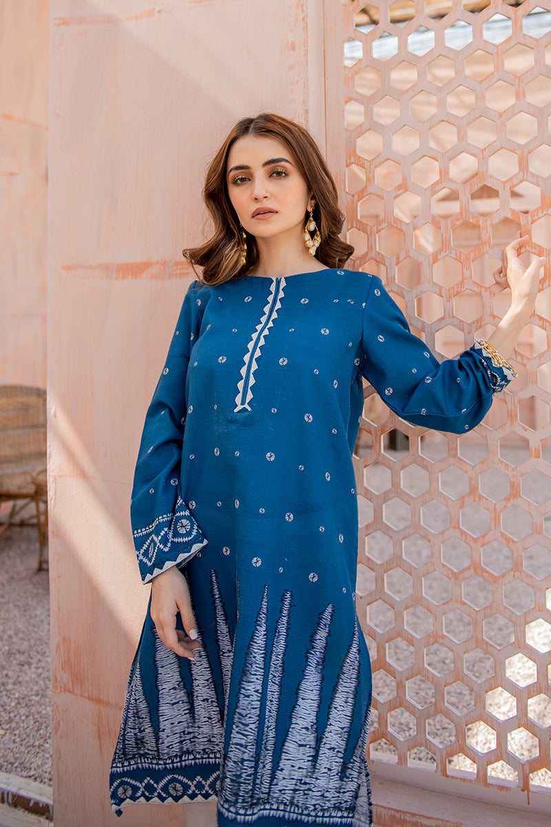 LAKE BLUE PRINTED SHIRT