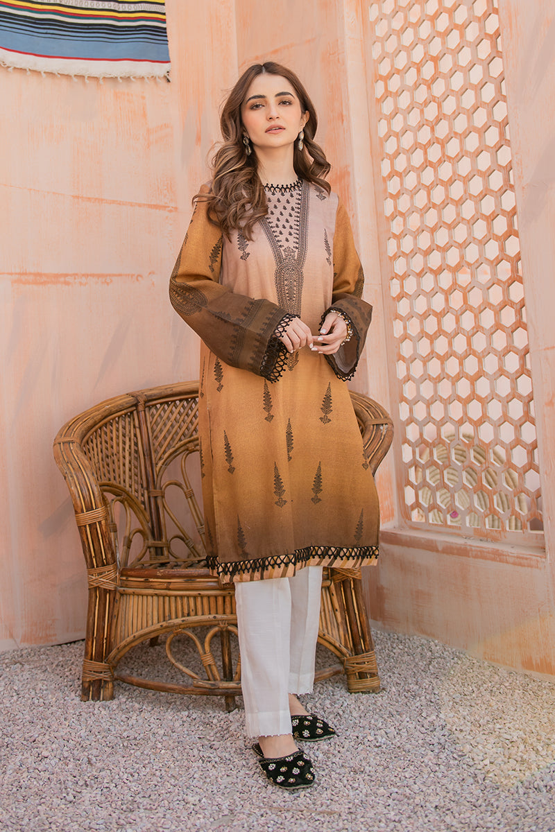 OCHRE SUNSET PRINTED SHIRT