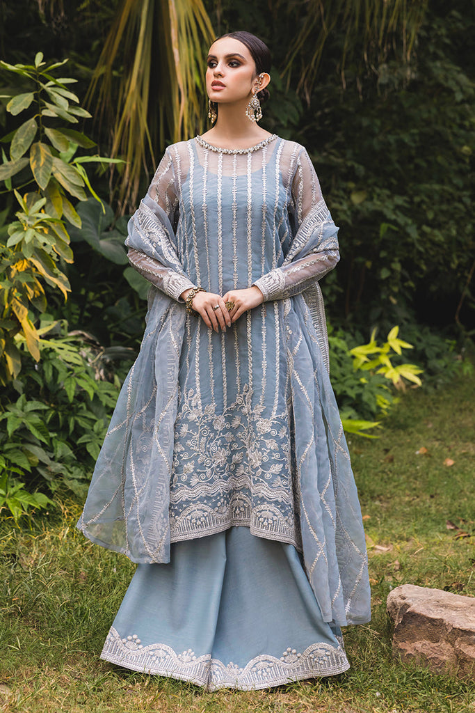 WINSOME HAZE-4PC EMBROIDERED ORGANZA SUIT