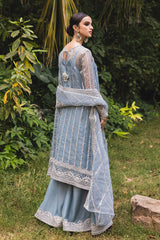 WINSOME HAZE-4PC EMBROIDERED ORGANZA SUIT