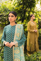 VERDANT RELIC-4PC EMBROIDERED SILK SUIT