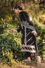 RAVEN GLORY-4PC EMBROIDERED NET SUIT