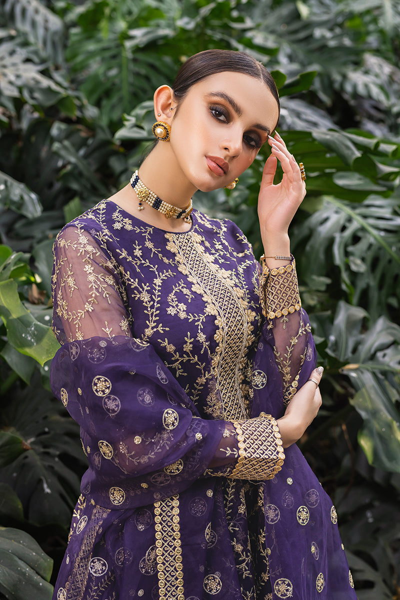 ROYAL GLINT-4PC EMBROIDERED ORGANZA SUIT