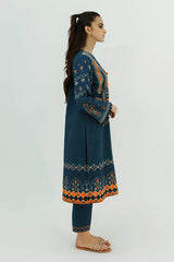 BERRY BLUE-2PC PRINTED KHADDAR SUIT