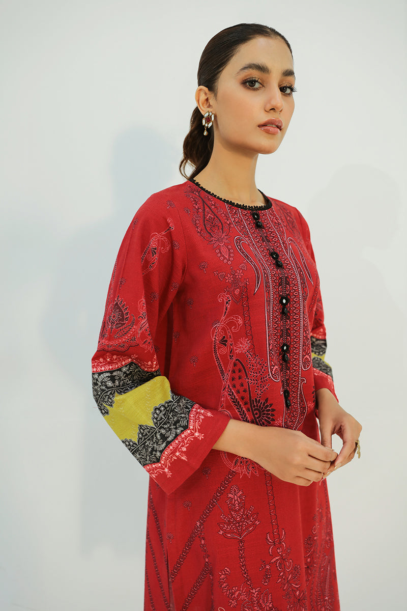 CRIMSON TALE-2PC KHADDAR PRINTED SUIT