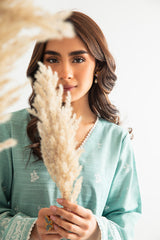 CERULEAN BLUE-2PC KHADDAR PRINTED SUIT