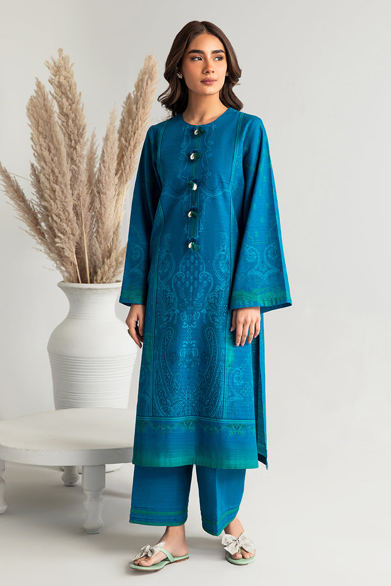 MEDIEVAL ORNATE-2PC KHADDAR PRINTED SUIT