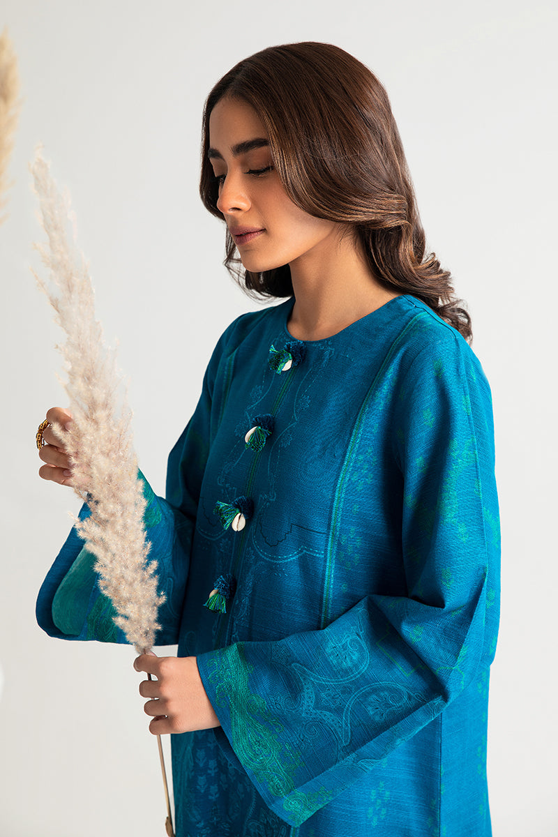 MEDIEVAL ORNATE-2PC KHADDAR PRINTED SUIT